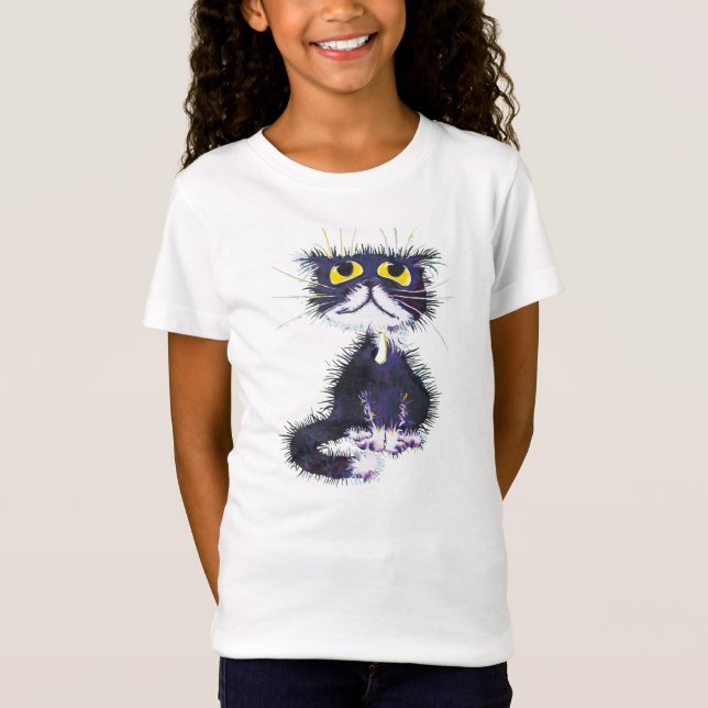 T-shirt Gato preto e branco (Frente)