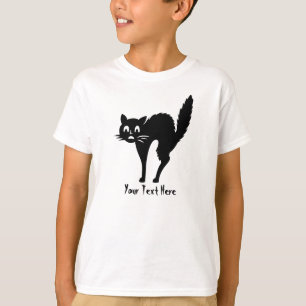 T-shirt gato preto engraçado do Dia das Bruxas com