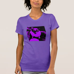 T-shirt Gato Preto Roxo