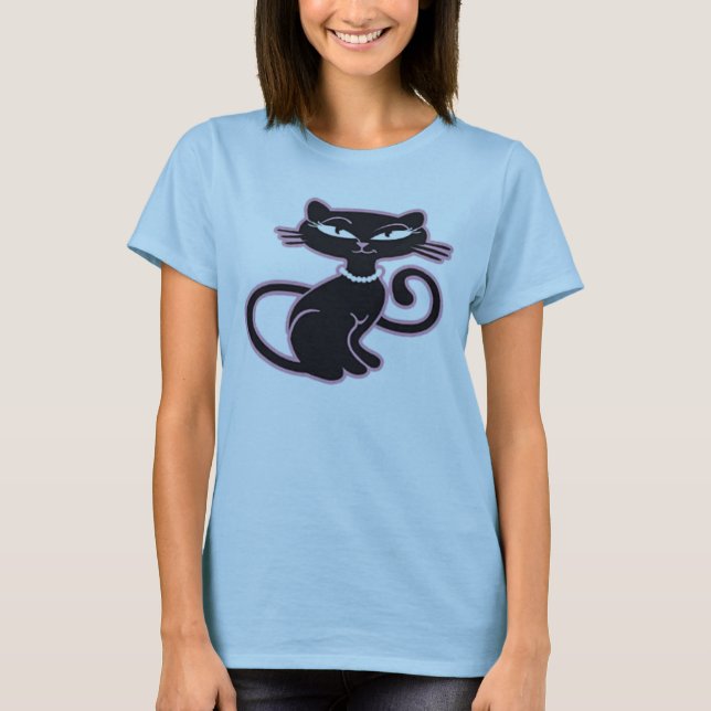 T-shirt Gato retro (Frente)