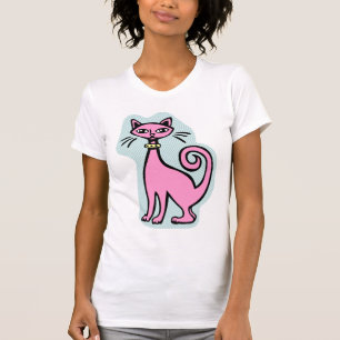 T-shirt Gato retro - V 2 - (Frnt & Bk)