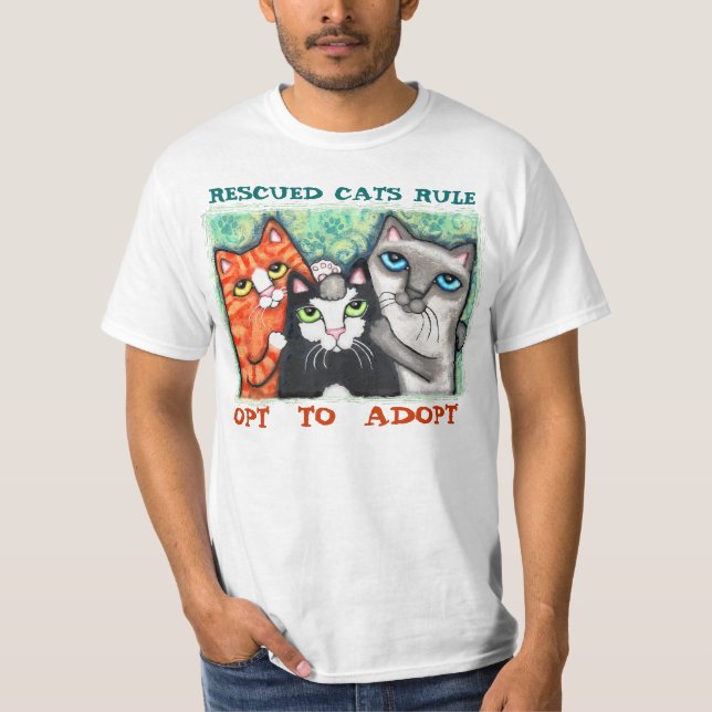 T-shirt Gato salvado/abrigo (Frente)