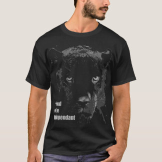 T-shirt Gato selvagem preto