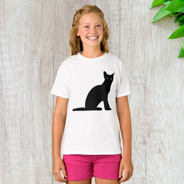 T-Shirt Gato Silhouette Girls (Criador carregado)