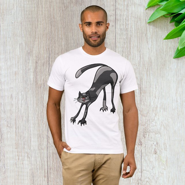 T-Shirt Gato Stretching Mens (Criador carregado)