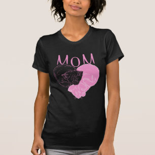 T-shirt Gatos Cardíacos Rosa MOM