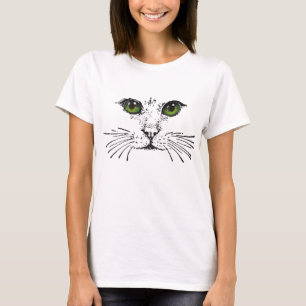 T-shirt Gatos De Olho Verde Com Gatos