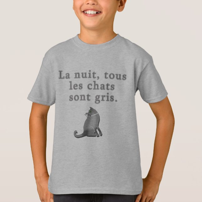 T-shirt Gatos Franceses Dizendo Produtos (Frente)