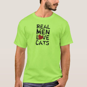 T-shirt Gatos reais do amor dos homens