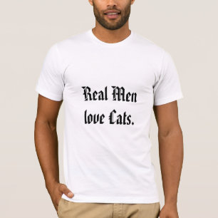 T-shirt Gatos reais do amor dos homens