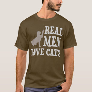 T-shirt Gatos reais do amor dos homens