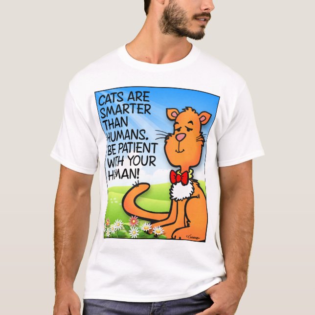 T-shirt Gatos São Mais Inteligentes (Frente)