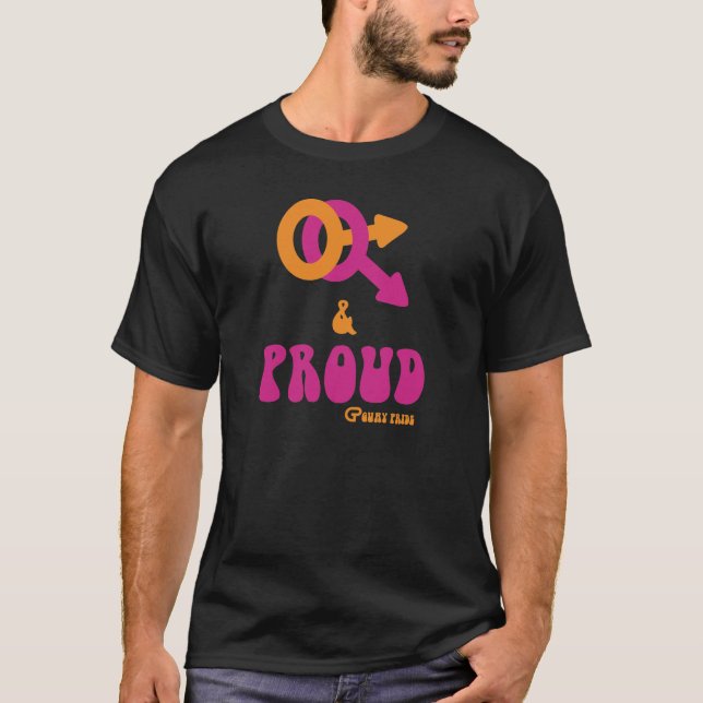 T-shirt Gay and proud (Frente)