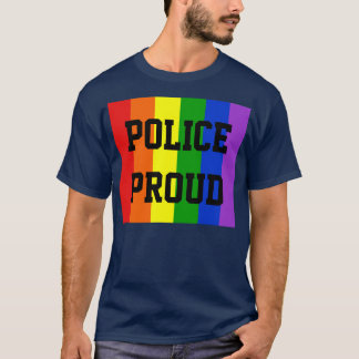 T-shirt Gay Rainbow Dark Shirt da Polícia
