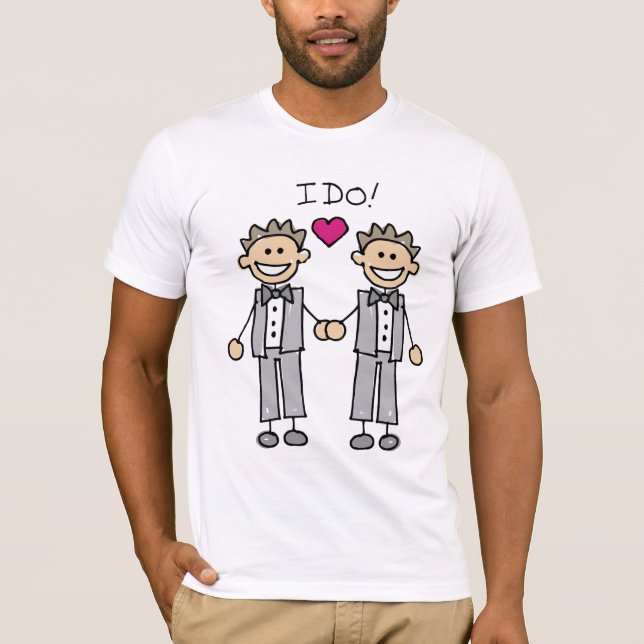 T-shirt gay Wedding (Frente)