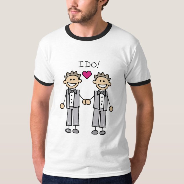 T-shirt gay Wedding (Frente)