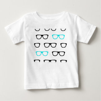 T-shirt geek azul de óculos geeks