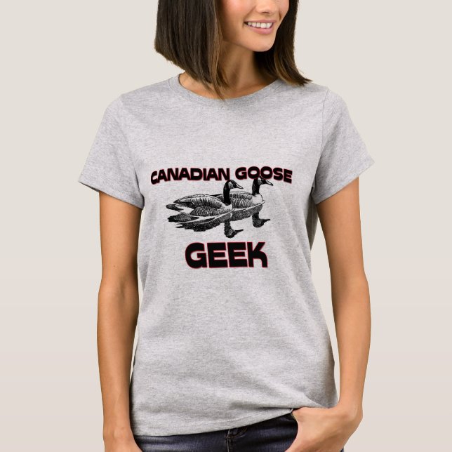T-shirt Geek Canadiano de Ganso (Frente)