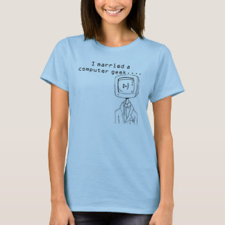 T-shirt Geek casado do computador