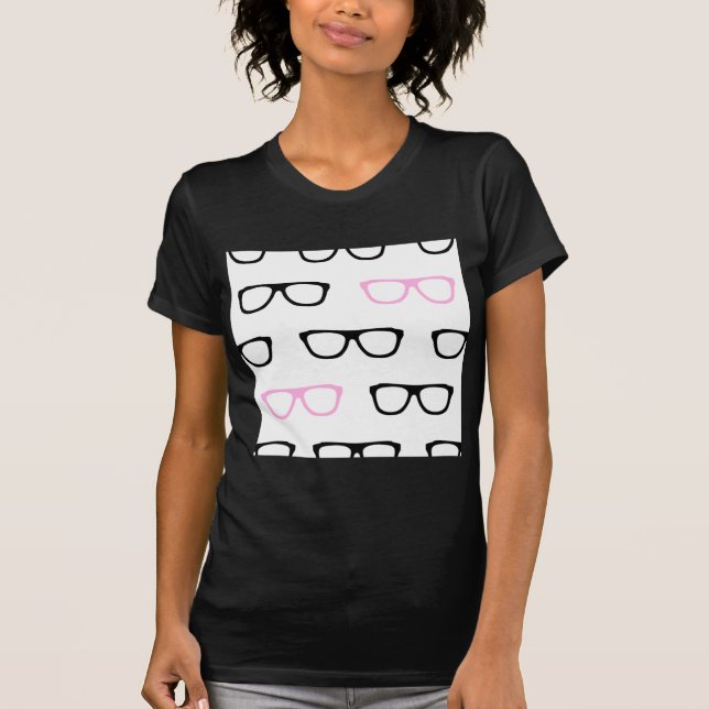 T-shirt geek cor-de-rosa (Frente)