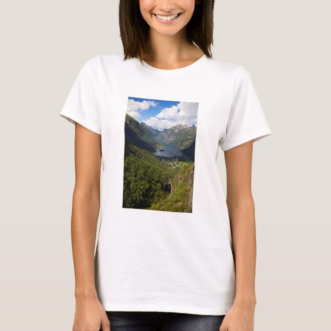 T-shirt Geiranger Fjord, Noruega (Frente)