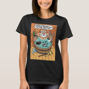 T-shirt Gelado em uma banheira de hidromassagem