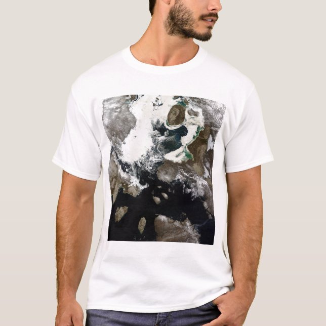 T-shirt Gelo e sedimentos marinhos visíveis em Nunavut, Ca (Frente)