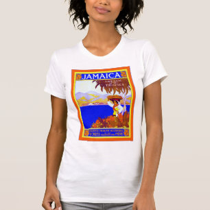 T-shirt Gema do ~ de Jamaica das viagens vintage do ~ dos