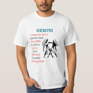 T-shirt Gemini Horoscope Sinal Zodiac