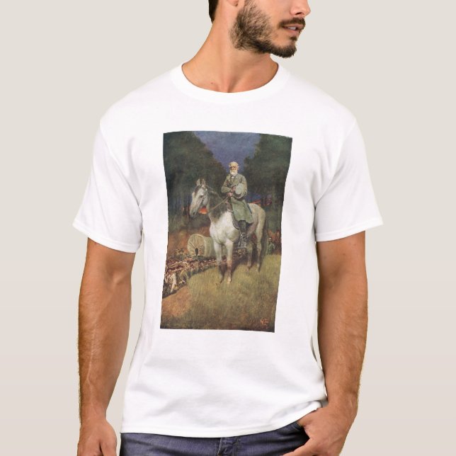 T-shirt General Lee em seu carregador famoso, 'Traveller (Frente)