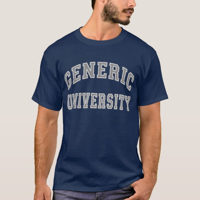 T-shirt genérico da obscuridade da universidade (Frente)
