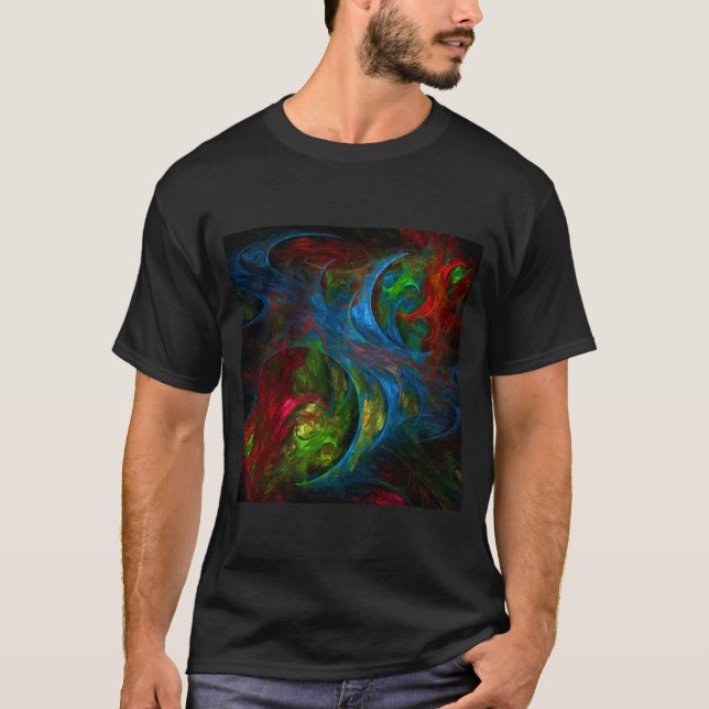 T-shirt Genesis Blue Abstrato Art (Frente)