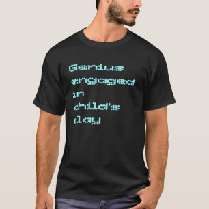 T-shirt gênio contratado no jogo de criança