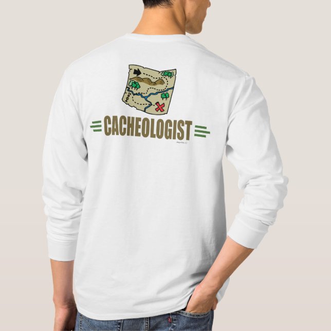 T-shirt Geocaching Humorístico (Verso)