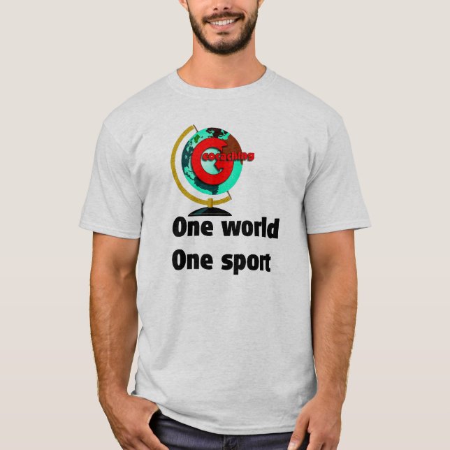 T-shirt Geocaching um esporte do mundo um (Frente)