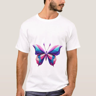 T-shirt geométrica da borboleta