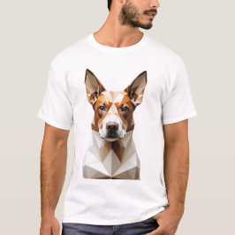 T-shirt geométrica de cães