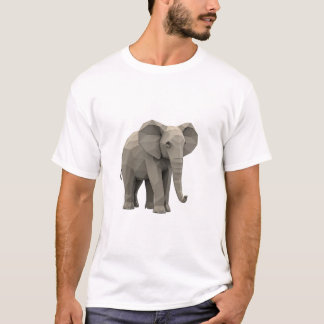 T-shirt geométrica do elefante