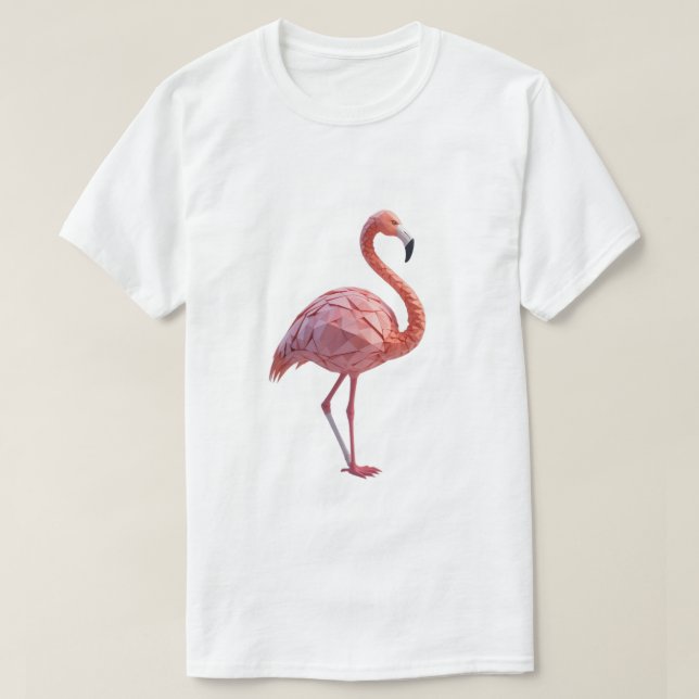 T-shirt Geométrica Flamingo (Frente do Design)