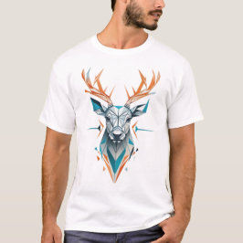 T-Shirt Geométrico Deer | Vida Selvagem Moderna