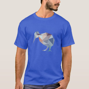 T-shirt geométrico do pássaro do quivi de NZ