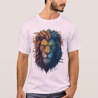 T-Shirt Geométrico Lion Glitch