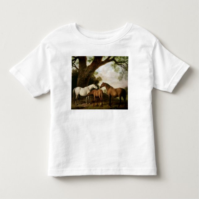 T-shirt George Stubbs | duas éguas de Shafto e um potro, (Frente)