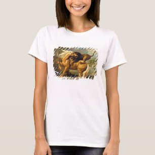 T-shirt George Stubbs Um Leão Atacando um Cavalo, c.1762