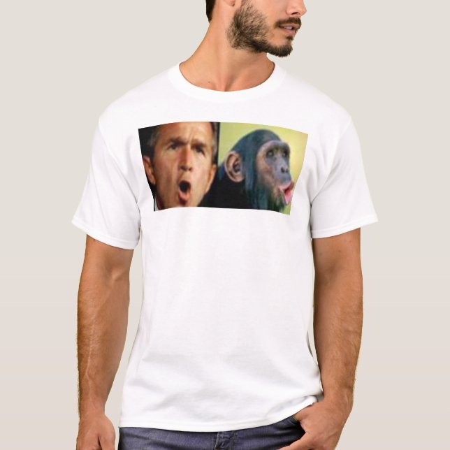 T-shirt George W. do "menino" Bush macaco (Frente)