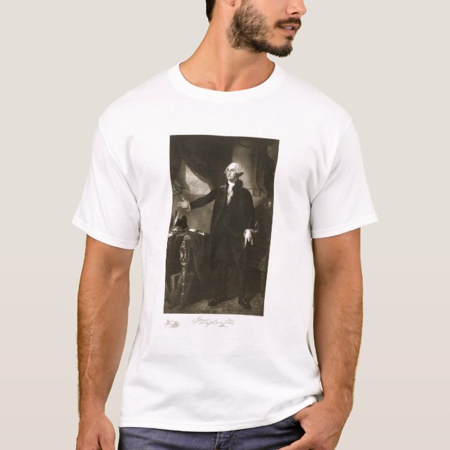 T-shirt George Washington, ø presidente do Sta unido (Frente)