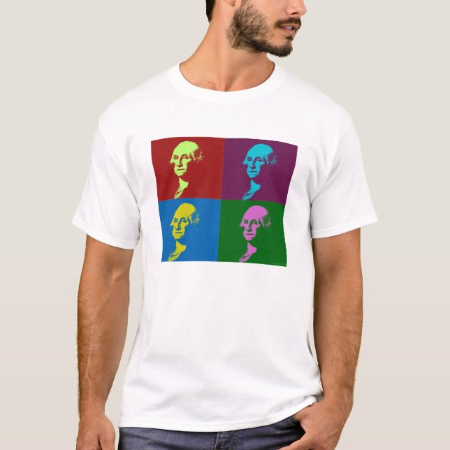 T-shirt George Washington PopArt (Frente)