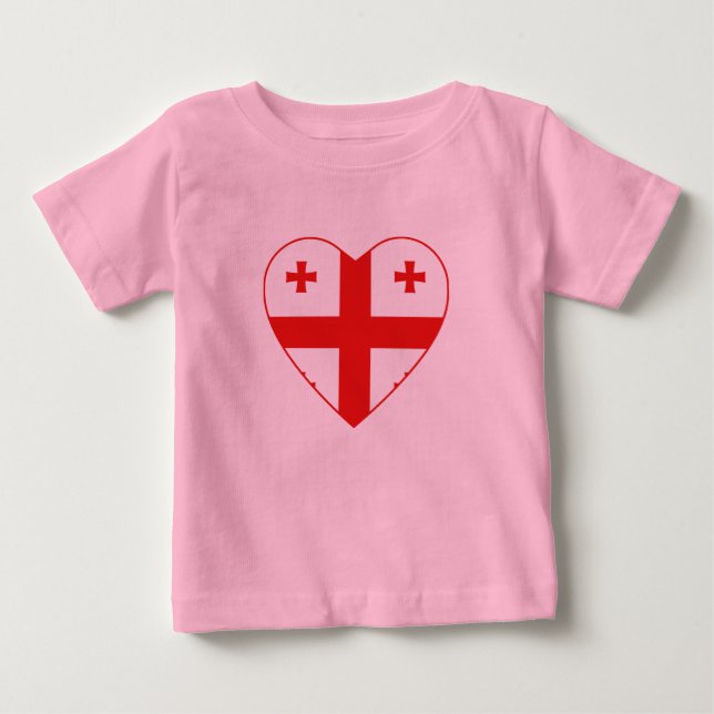 T-shirt Georgia Flag Heart Shirt (Frente)