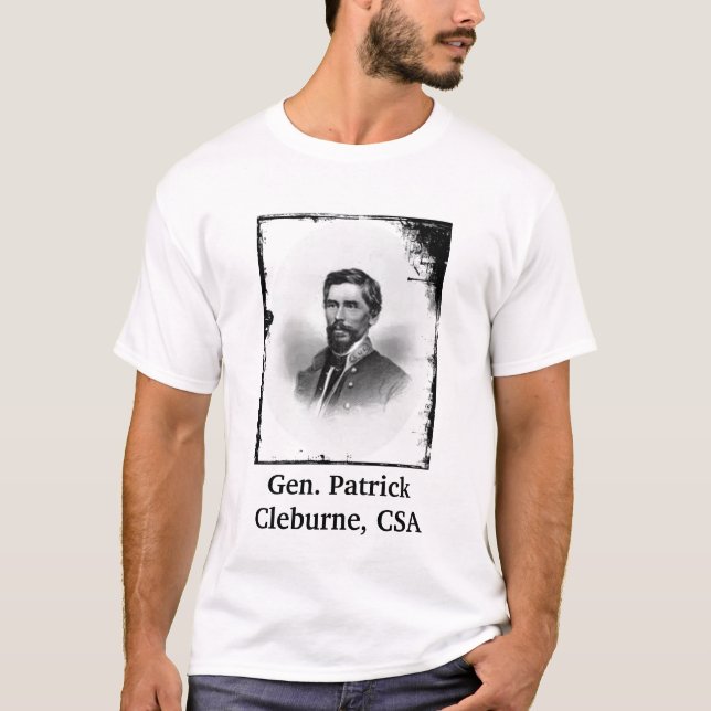 T-shirt Gerador Patrick Cleburne, CSA (Frente)