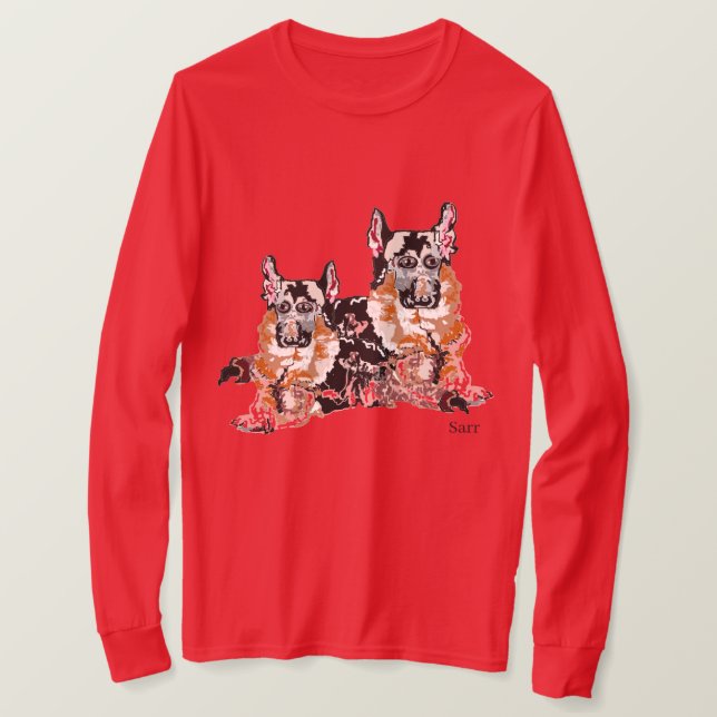T-Shirt : German shepherd (Frente do Design)